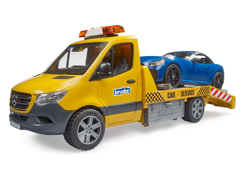 Bruder MB Sprinter Odtahový vůz se sportovním autem 1:16 